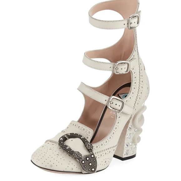 Gucci Pumps iconic booties leather heels western unique shoes buckle detail - Picture 8 of 16